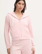 Juicy Couture Горнище на пижама тип суичър LIV RIB VELOUR HOODIE