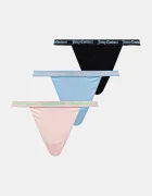 Juicy Couture Прашки 3 PACK RIBBED MICROFIBRE THONG (3 чифта)