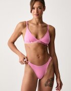Juicy Couture прашки дамски от памук с еластан DEMI FEMME COTTON SCALLOPED THONG розови JCTTH226953