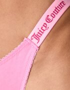 Juicy Couture прашки дамски от памук с еластан DEMI FEMME COTTON SCALLOPED THONG розови JCTTH226953