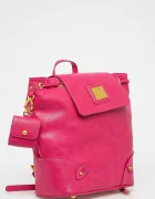 Juicy Couture Раница POPPY в розово голям размер с изчистен дизайн BEJYF8790WVP