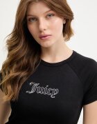 Juicy Couture тениска дамска с модал JC BABY TEE черна JCWCT126317