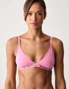 Juicy Couture триъгълен сутиен от памук с еластан FEMME BEV SCALLOPED EDGE розов JCTQB226951