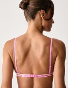Juicy Couture триъгълен сутиен от памук с еластан FEMME BEV SCALLOPED EDGE розов JCTQB226951