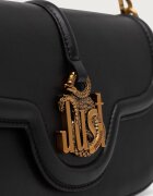 JUST CAVALLI чанта crossbody дамска от имитация на кожа черна 81RA4BN3 ZS749