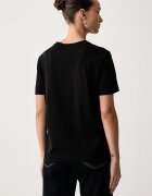 JUST CAVALLI тениска дамска от памук черна 81PAHF02 CJ800