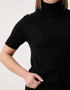KAOS тениска тип пуловер дамска от вълна черна SI1NT045