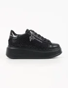 Karl Lagerfeld Anakapri маратонки дамски от кожа черни KL63577N