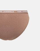 Karl Lagerfeld бикини дамски от памук с еластан 3 броя бежови B1W47033