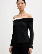 Karl Lagerfeld Блуза дамска в черно с изчистен дизайн B1W17009