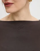 Karl Lagerfeld Блуза с дълги ръкави в кафяво A4W17045