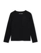 Karl Lagerfeld блуза с дълги ръкави за деца с памук черна Z31463