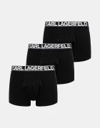 Karl Lagerfeld боксерки мъжки от памук с еластан 3 броя черни A3M47010