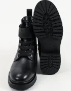 Karl Lagerfeld боти дамски от кожа Binky черни KL47561