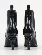 Karl Lagerfeld боти обувки с платформа дамски от кожа Karl Nft Heel черни KL39146