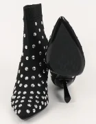 Karl Lagerfeld Боти PANDARA в черно с тънък ток KL31367