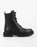 Karl Lagerfeld боти с връзки мъжки от кожа Miles черни KL10256L