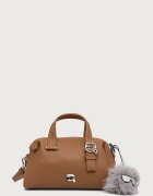 Karl Lagerfeld чанта crossbody дамска от имитация на кожа IKON кафява B4W30082