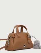 Karl Lagerfeld чанта crossbody дамска от имитация на кожа IKON кафява B4W30082