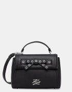 Karl Lagerfeld чанта crossbody дамска от кожа K/AUTOGRAPH черна B3W30051