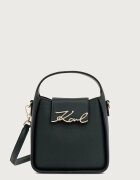 Karl Lagerfeld чанта crossbody дамска от кожа K/SIGNATURE зелена B4W30008