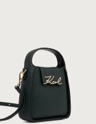 Karl Lagerfeld чанта crossbody дамска от кожа K/SIGNATURE зелена B4W30008