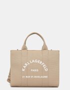 Karl Lagerfeld чанта tote дамска от памук K/RSG бежова A1W50010