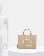 Karl Lagerfeld чанта tote дамска от памук K/RSG бежова A1W50010
