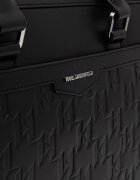 Karl Lagerfeld чанта за лаптоп мъжка от кожа K/LOOM черна B4M30211