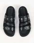 Karl Lagerfeld чехли дамски кожени Kaia черни KL81516