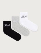 Karl Lagerfeld чорапи дамски с памук K/SIGNATURE 3 броя черни A4W47031
