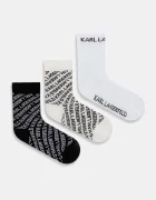 Karl Lagerfeld Чорапи K/MONOGRAM (3 чифта) в бяло A4W47033