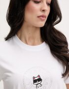 Karl Lagerfeld дамска памучна тениска IKON бяла B2W17025