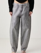 Karl Lagerfeld дънки relaxed fit дамски сиви B4W10086