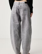 Karl Lagerfeld дънки relaxed fit дамски сиви B4W10086