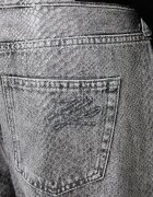 Karl Lagerfeld дънки relaxed fit дамски сиви B4W10086
