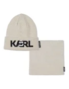 Karl Lagerfeld Детска памучна шапка и шал
