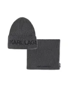 Karl Lagerfeld Детска памучна шапка и шал