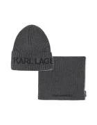 Karl Lagerfeld Детска памучна шапка и шал