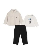 Karl Lagerfeld ежедневен комплект за бебе с памук бежов Z31484