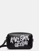 KARL LAGERFELD JEANS чанта crossbody дамска от имитация на кожа черна B3W30287