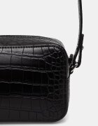 KARL LAGERFELD JEANS чанта crossbody дамска от имитация на кожа черна B3W30287
