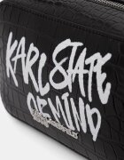 KARL LAGERFELD JEANS чанта crossbody дамска от имитация на кожа черна B3W30287