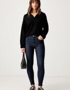 KARL LAGERFELD JEANS дънки skinny дамски тъмносини B3W10010