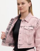 KARL LAGERFELD JEANS Дънково яке дамско от деним розово B2W14035