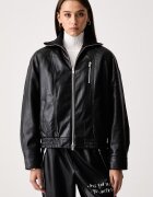 KARL LAGERFELD JEANS късо дамско яке от имитация на кожа x Pietro Terzini черно B4W15057