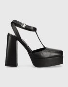 KARL LAGERFELD JEANS Кожени обувки с дебел ток SOIREE PLATFORM KLJ