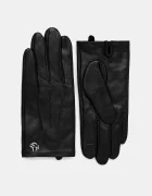 KARL LAGERFELD JEANS Кожени ръкавици в черно A4W33092