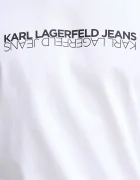 KARL LAGERFELD JEANS Памучна тениска в бяло с принт B1M17063