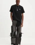 KARL LAGERFELD JEANS Памучна тениска в черно с апликация A1M17049